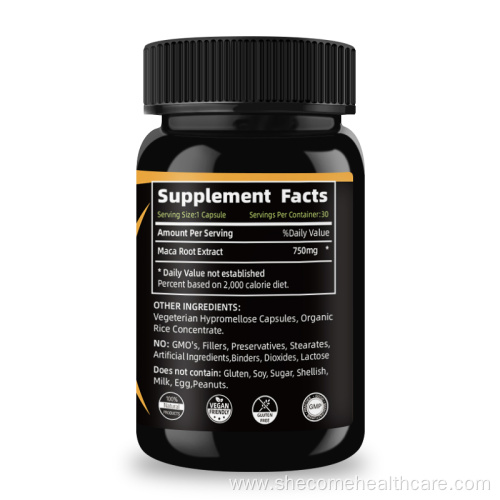 vegan maca ginseng Supports Stamina maca root capsules